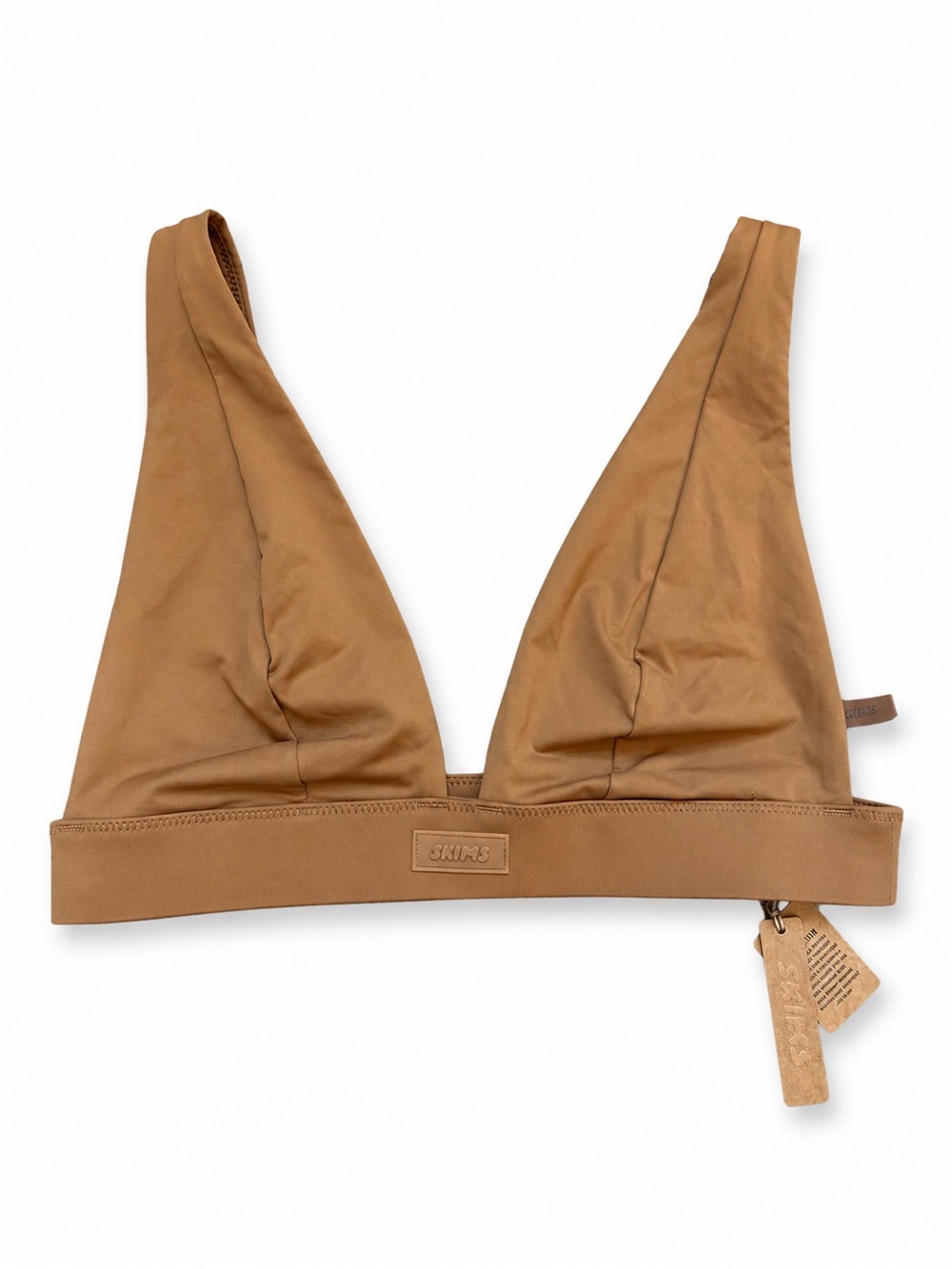 SKIMS Swim Triangle Bikini Top Almond XL NWT